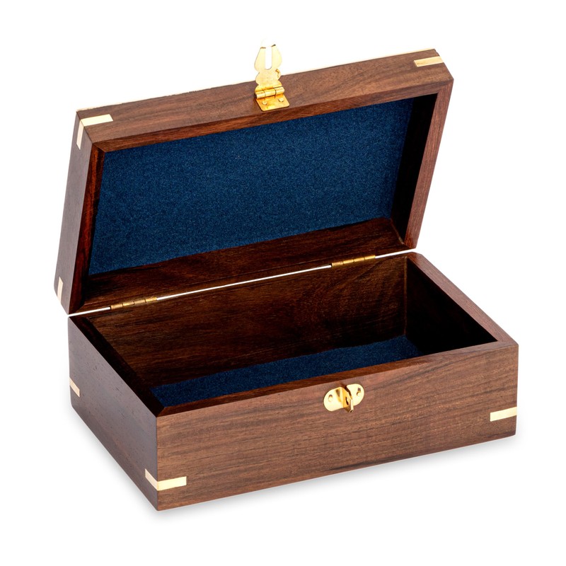 NKlaus Maritime Treasure Chest Box Real Wood and Brass 18.5