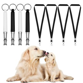 VPICKEVYS 2 Pack Dog Whistle, Dog Whistle to Stop Barking Neighbors Dog, Adjustable Ultrasonic Silent Dog Whistle, Professional Recall Dog Training Whistles with Lanyard (4)