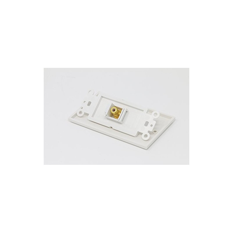 RiteAV - 1 RCA White for Subwoofer Audio Port Wall