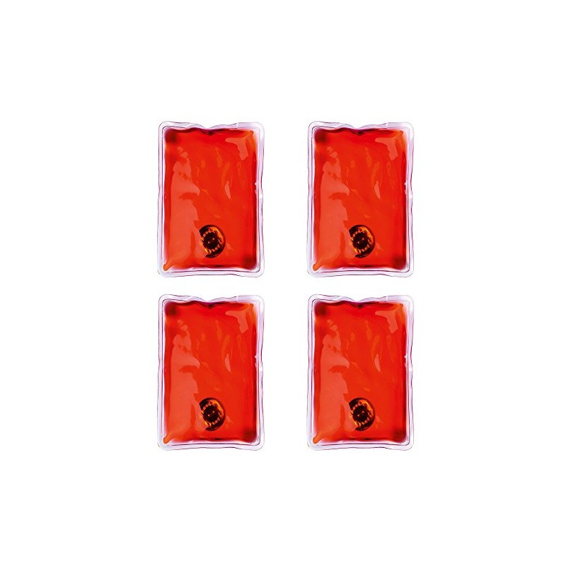 eBuyGB Pack of 4 Instant Heating Gel Hand Warmers, Red
