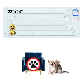 PAPARELA Scat Shock Mat for Dogs and Cats Indoor, Pet Shock Mats for Training Pets, Electric Repellent Mat Keeps Dogs and Cats Off Counter, Couch and Sofa, 3 Training Modes (22"x 14" with Tester)