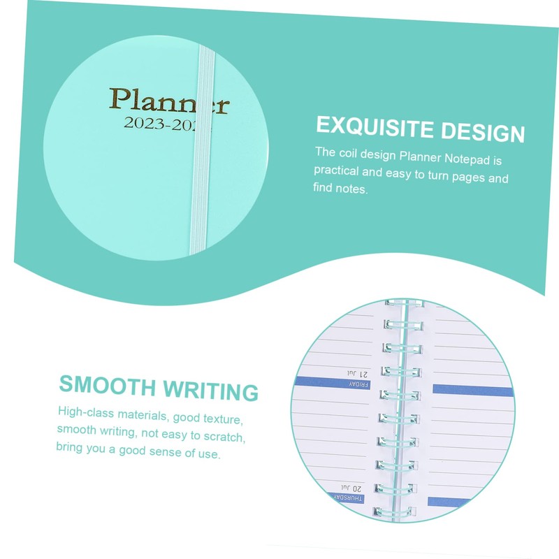 KICHOUSE Schedule Notebook Coil Binding 2023 Year Budget Planner English