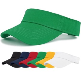 Zando Sun Visors for Women, Adjustable Beach Sun Hats for Women UK, Sports Outdoor Unisex Golf Running Cap with UV Protection, Green, One Size