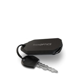 ThinOptics Keychain Case and Readers Rectangular Reading Glasses, Black, 44 mm + 2