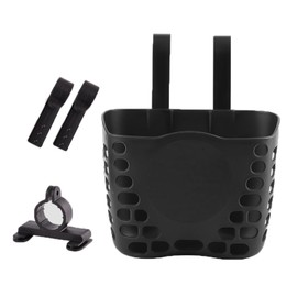 LIFTATAPA Kids Bike Basket, Children’s Bicycle Basket with Adjustable Straps Bike Front Basket for Boys Girls Kids,Strong Load Bicycle Handlebar Basket for Outdoor Cycling (Black)