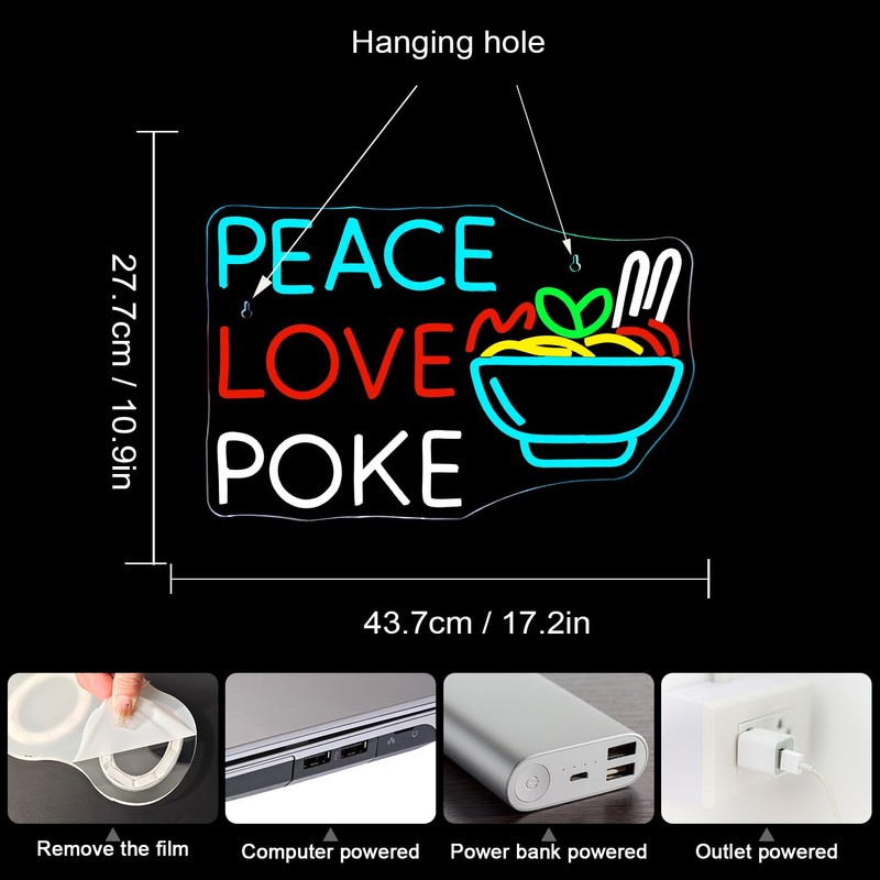 Horseneon Peace Ramen Neon Light Sign