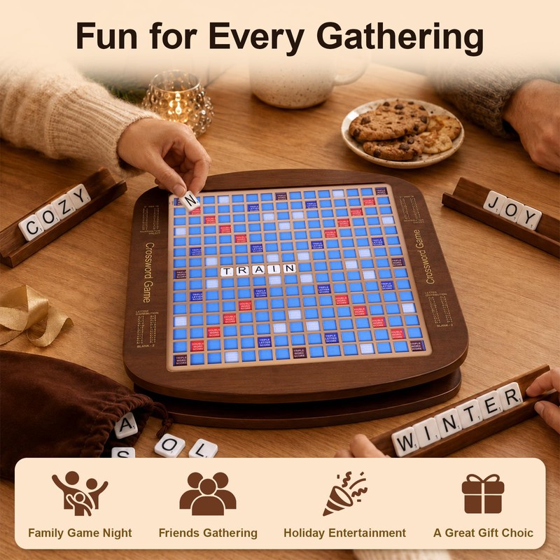 Deluxe Wooden Word Board Game, Extra Large 20" x 20"