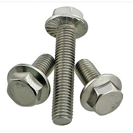 M6 M8 M10 Flanged Hex Head Bolts Flange Hexagon Screws A2-70 304 Stainless Steel (10Pcs, M6x20mm)
