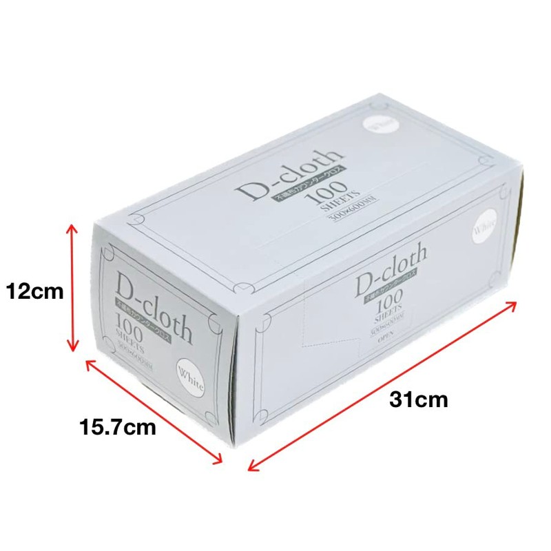 Dainichi Sangyo DC-60 D-Cloth Non-Woven Counter Cloth, White, 100 Counter
