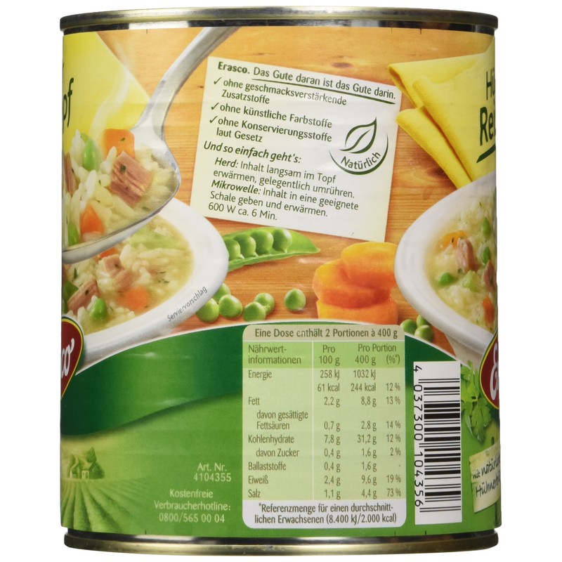 Erasco Chicken Rice Pot 800g