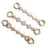 3Psc Bag Extender Chain Butterfly Purse Strap Replacement Purse Chains
