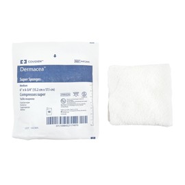 Gauze Sponge Dermacea 6 X 6-3/4 Inch 10 per Pack Sterile 12-Ply Rectangle Pack