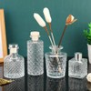 2PCS 50ml/1.7oz Empty Clear Square Glass Diffuser Bottle Diffuser Jars