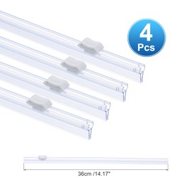 PATIKIL 4pcs Plastic Wrap Cutter, 14in Plastic Wrap Slide Cutter Snap Card Slot Installation Replacement for Aluminum Foil Wax Paper Parchment Paper Wrap Dispenser, White