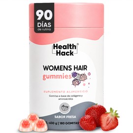 Vitaminas para el Cabello y Piel de Mujer 180 Gomitas Sin Azúcar HealthHack