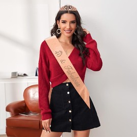 sidaopiu 40th Birthday Gifts Women, 40th Birthday Decorations for Women, 40th Birthday Sash, 40th Birthday Crown, 40th Birthday Gift Ideas, 40th Birthday Tiara, Happy 40th Birthday Decorations