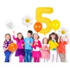 VUCDXOP 13pcs Yellow 5th Birthday Balloons Set - Large Foil