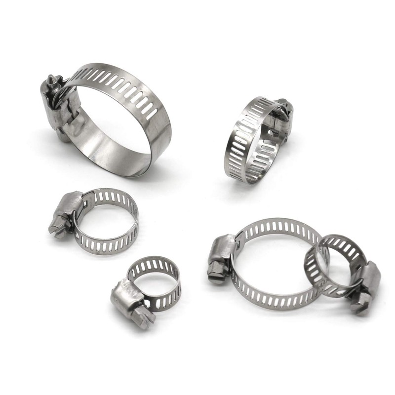 ZIPCCI Hose Clamp, 25 Pack Stainless Steel Worm Gear fuel