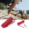 10mm Heavy Duty Paracord Panchute Corad Lanyard with Carabiner (Red-10m)