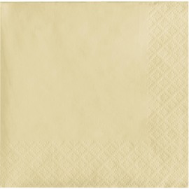 Creative Converting Touch of Color 2-Ply 50 Count Paper Beverage Napkins, Ivory