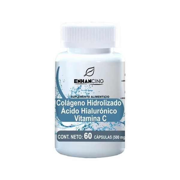 Cápsulas De Colágeno, Acido Hialurónico Y Vitamina C Sin Sabor