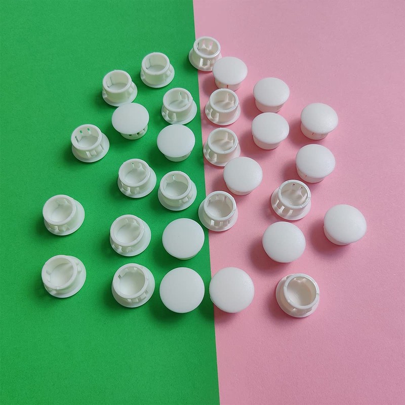 ZYYC 30 Pcs White Hole Plugs 16mm (5/8'') White Plastic