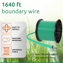 ECENCE Boundary Wire 1640ft compatible with all Robotic Lawnmower, suitable for Husqvarna and other Brands, Define and Guide Perimeter Wire Ø 0.13 Zoll (Inch) Conductor Cross-Section of 17AWG
