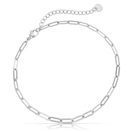 Made by Nami Stainless Steel Women's Anklet with Strong Lobster Clasp - Various Designs - Women's Anklet Gold or Silver - Girls Foot Jewellery - Gift for Her (Gold), Stainless Steel