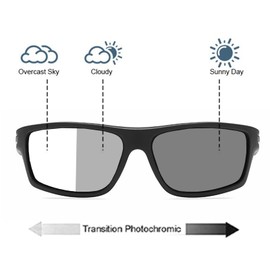 Wraparound full lens Safety Glasses with Readers photochromic Sport Magnifying Safety Reading Goggles for Men Women (black, 1, multiplier_x)