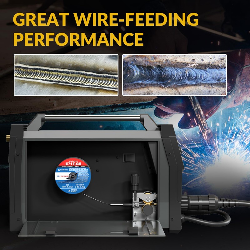 Flux Core Welding Wire, GZGUOZHI E71T-GS .030" 2-Pound X 2