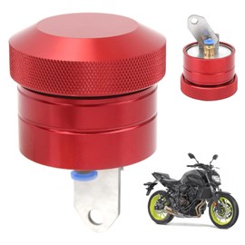 Motorcycle Chain Oiler, Manual Control Motorcycle Chains Lubricator, High Strength Rugged Durable Chain Oiler System, Motorbike Lubrication System Modified Accessories(Red)