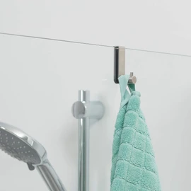 Tiger Rhino Shower enclosure, Towel hook 6-8 mm, Brushed stainless steel, 37x16x61mm