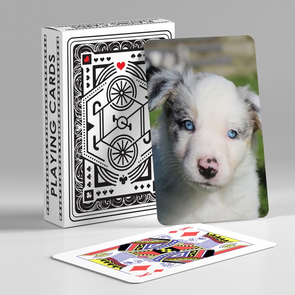 Beanprint Personalised Playing Cards, Printed with your image on the back of each card, personalised box available (Cards With Plain Box)