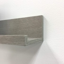 InPlace 60" W x 4.5" D x 3.5" H Picture Ledge Shelf, Driftwood, 9602064E, Lewis Hyman Inc.