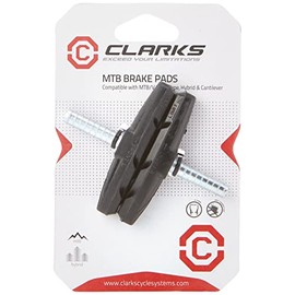 Clarks MTB/Hybrid V-Brake Pads Cantilever Post Type, Black, 70 mm
