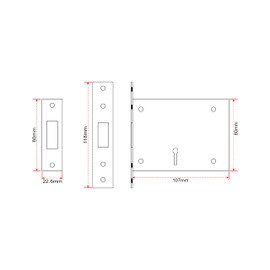 IRONZONE® Fire Brigade FB2 Mortice Deadlock Supplied with Key, Often Used to Secure Communal Areas, to Grant Easy Access to Safety Personnel, Secure and Safe
