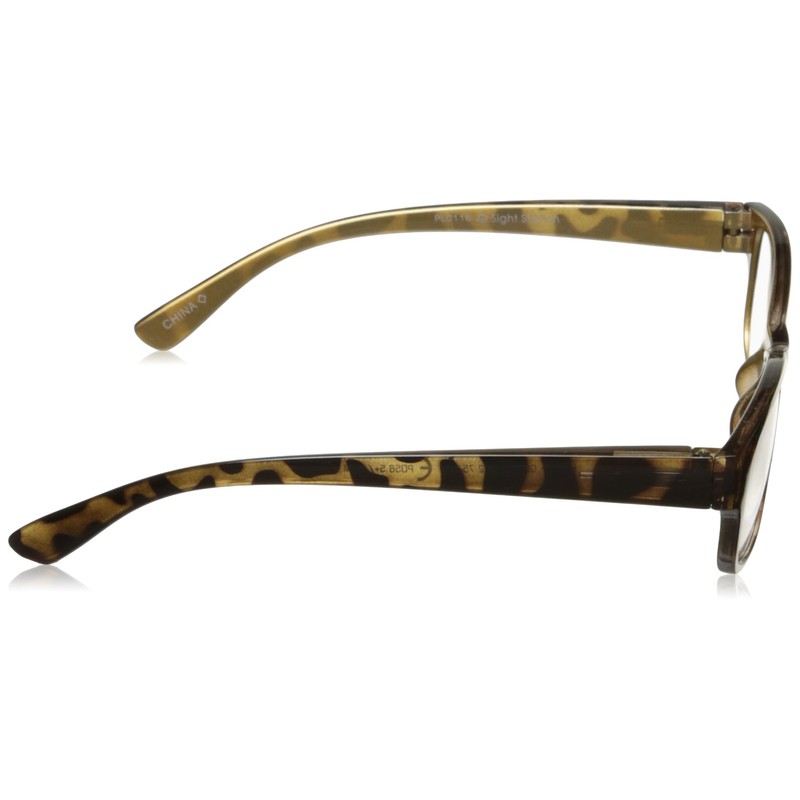 Sight Station Women's Heather Reading Glasses, Golden Tortoise, 52 mm