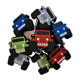 Off Road SUV Silicone Focal Bead Set | 12 Pc Mixed Pack Bikini Tuscadero Pink Bulk Wholesale You’ve Been Ducked Keychain Making Kit Beaded Pen Car Freshie Hanger DIY Grill