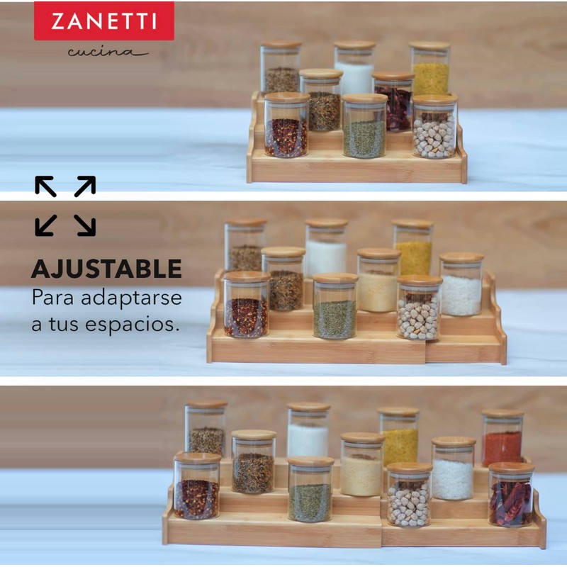 Zanetti - Organizador de Alacena Expandible para Especies y Latas