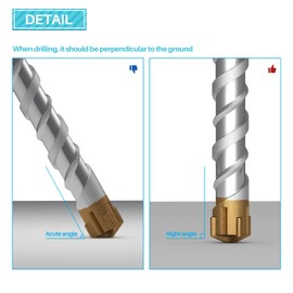 Coarbor Rotary Hammer Masonry Drill Bit 7/8" Inch SDS-Plus for Drilling Holes in Concrete Cement Stone Brick