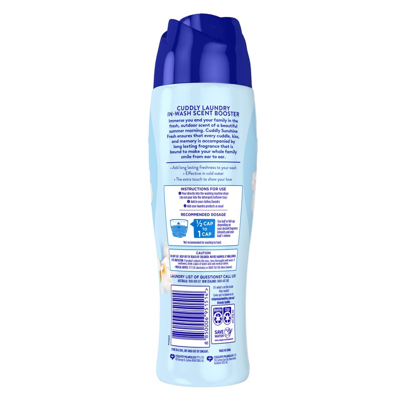 Cuddly Laundry In-Wash Scent Booster Beads, 480g, Sunshine Fresh