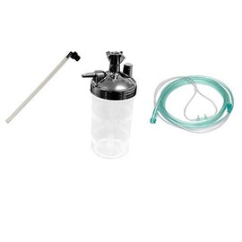 Water Bottle Humidifier Plus Tubing Connector Elbow 12" and Oxygen Tubing - 25 Foot