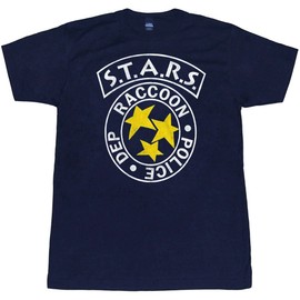 Animation Shops Resident Evil RPD Stars Raccoon City Police T-Shirt-XX-Large Navy Blue