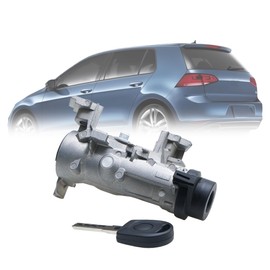 Fireyouracing Ignition Lock Switch Replacement Part Ignition Lock Barrel Starter Switch with Key Engine Start-up Kit 1K0905851 Replacement for VW Golf MK5 MK6 Touran