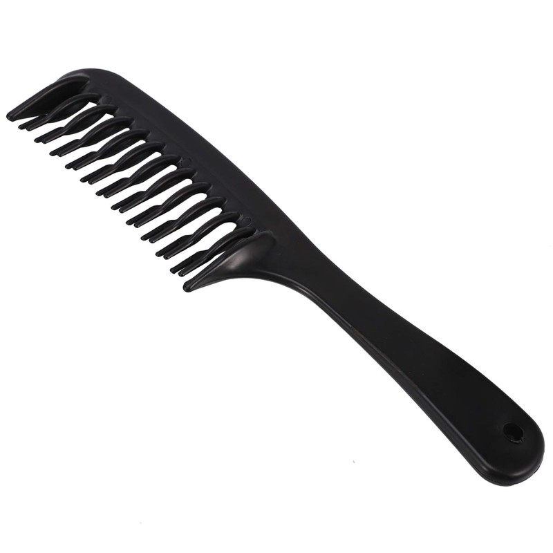 Aswalling Black Double Row Tooth Detangler Hair Comb Shampoo Comb