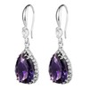 Linawe Earrings, Women's, Jewelry, Diamonds, Mother's, Silver, Created Amethyst