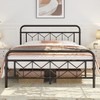 Yaheetech Metal Platform Bed Frame Mattress Foundation with Diamond Pattern