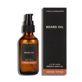 Roosevelt Supply Co. - Mens Beard Oil, Leave In Beard Conditioner for Men, Beard Softener for Men, Mens Beard Care Products, Beard Growth Oil 2 FL Oz (2 FL OZ, Sandalwood & Citrus)