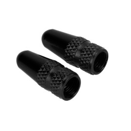 Aluminium Valve Caps, 4 x Black Valve Caps Compatible with Presta and French Valve, Tyre Valve Caps for Bicycle Tubes, Air Valve Caps Bicycle Tyres, 4 Pack Dust Caps