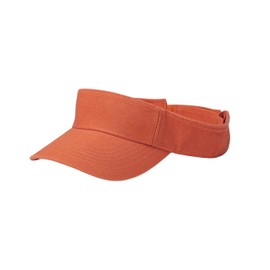 MG Unisex Pro Style Cotton Twill Washed Visor-4021A-ORANGE